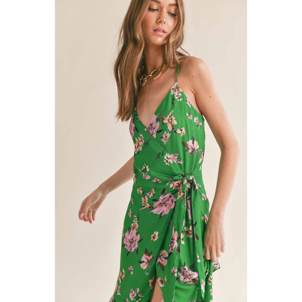 Sage The Label The Greener Side Floral Midi Dress NWT S - Picture 8 of 8